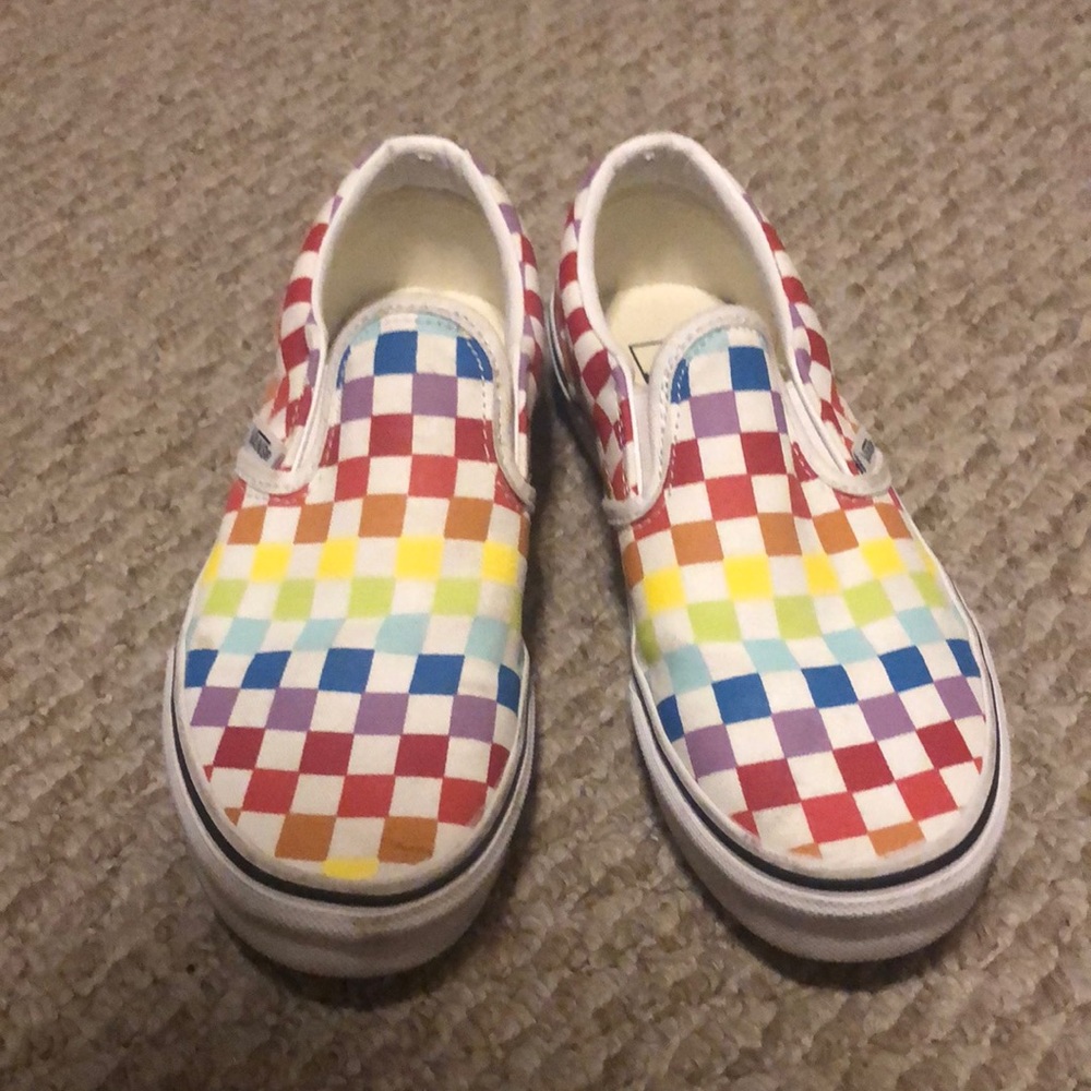 Rainbow Checkered Vans